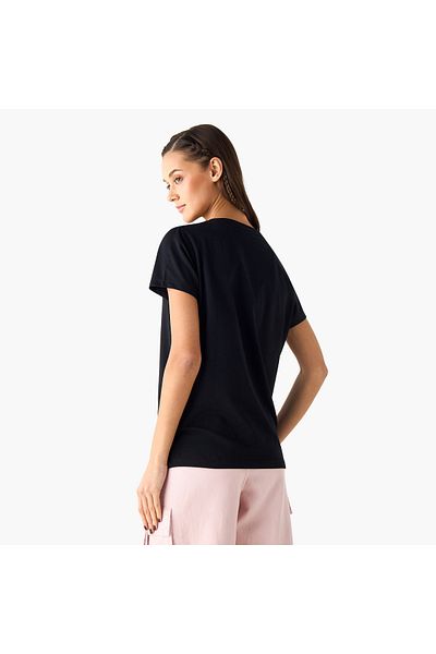SP Characters Daisy Duck Print T-shirt With Crew Neck And Short Sleeves