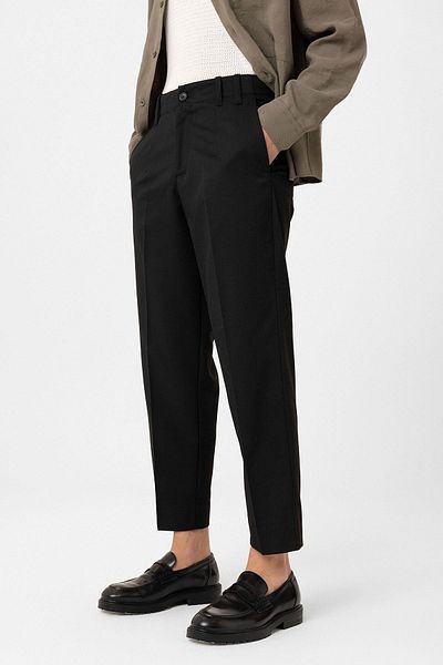 Antioch Black High Waist Straight Fit Men's Pants