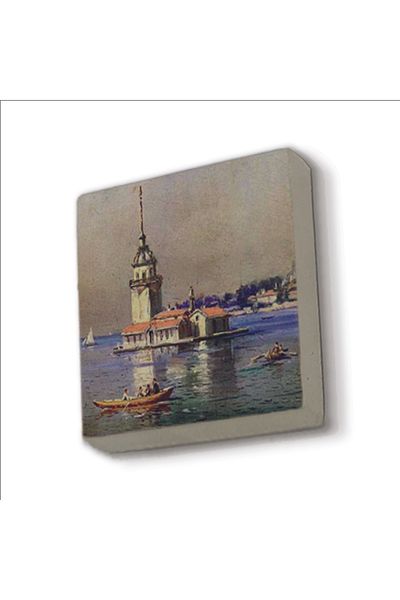 Sadrazam Magnet din piatră naturală imprimat Turnul Fecioarei 5x5 Krt-17