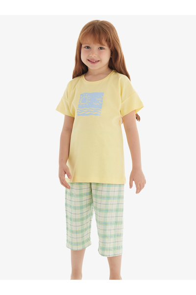 Blackspade Kız Çocuk Pijama Takımı 60565 - Açık Sarı