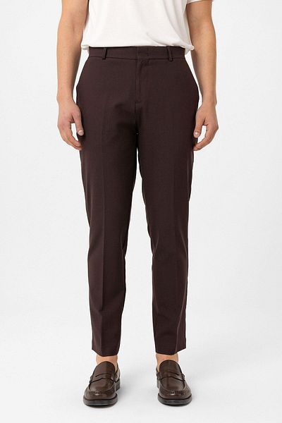 Antioch Brown Slim Fit Comfort Men's Trousers