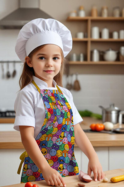 Moud's مريلة مطبخ للأطفال منقوشة الطول 55 سم العرض 40 سم