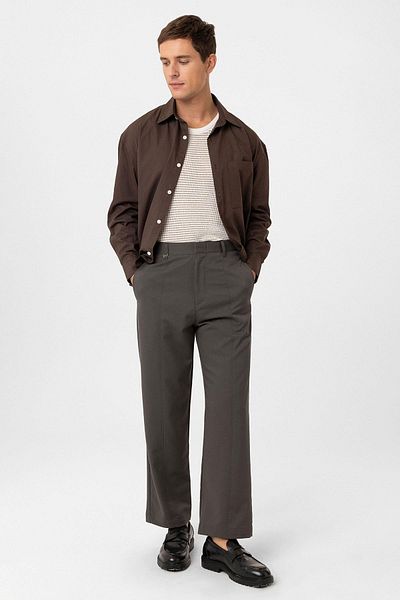 Antioch Khaki Straight Fit Men's Trousers