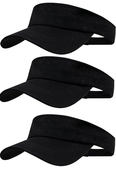 tuplepie 3'lü Unisex Uv Koruyucu Vizör Kasket Siperlik Tenis Şapka