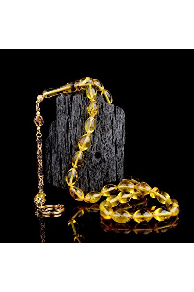 GWOMA Black Zircon Stone Star Model Barley Cut Drop Amber Prayer Beads