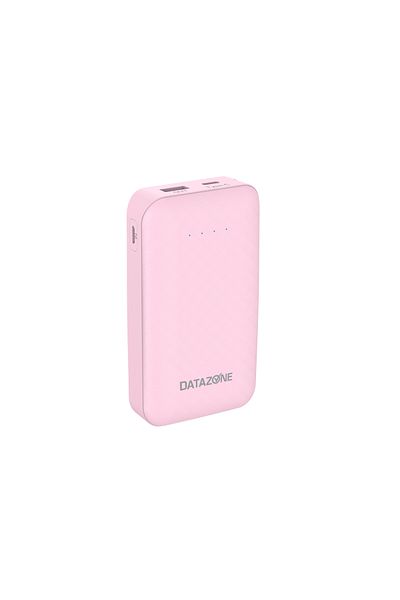 Datazone Mini Power Bank 10000mAh Portable with Dual USB, Fast Charging, and Advanced Protection,  Pink