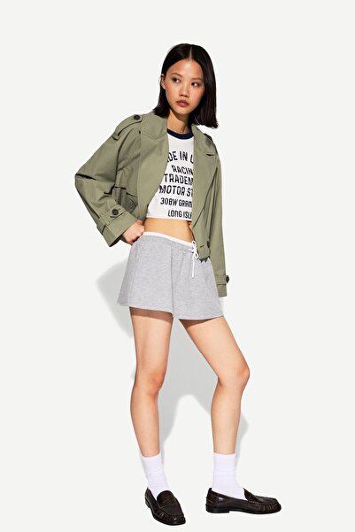 Bershka Kısa trenç ceket