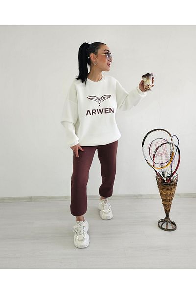 6 butik altı üstü butik Σετ φόρμας Arwen Print 3 Thread Raised
