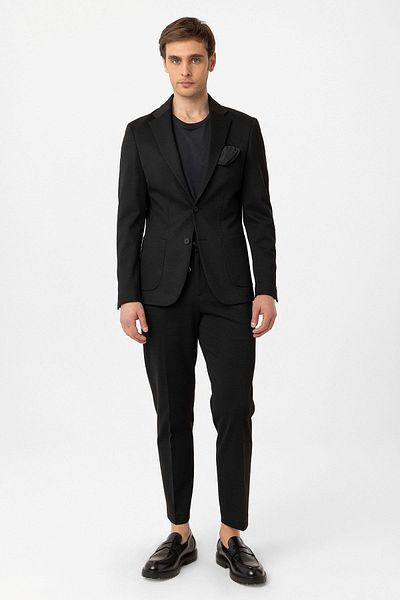 Antioch Black Slim Fit Comfort Men's Suit