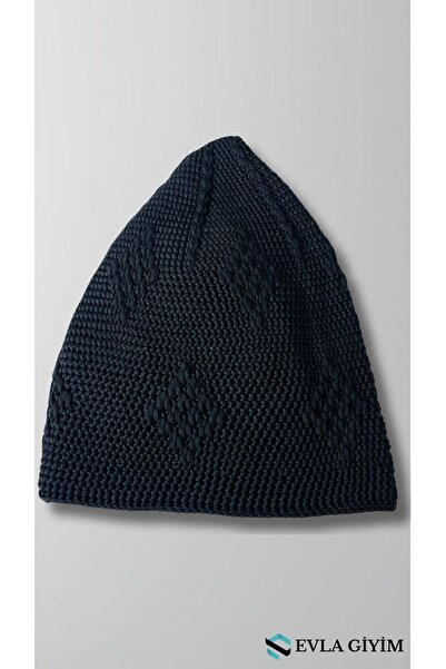 evla Pamuklu Örme Dantel Namaz Takkesi 1 Adet