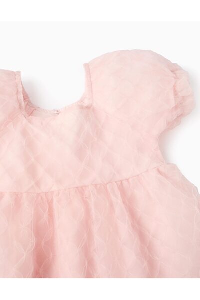 Ziddy Tulle Dress for Baby Girls, Light Pink