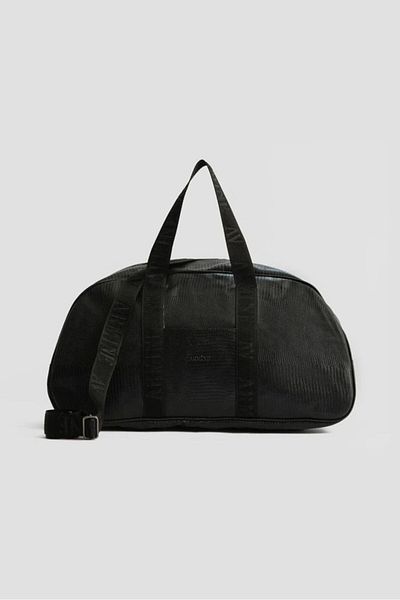 Armine Crocodile Travel Bag with Large Internal Volume - Black