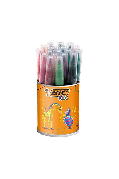 Bic |   Visa Brush Tip Felt Tip Pens Set, 18 Colors, Soft and Flexible Tip, Vibrant Colors