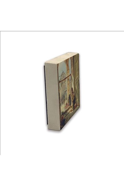 Sadrazam Magnet din piatră naturală imprimat ușă moscheei Emevi 5x5 Krt-134