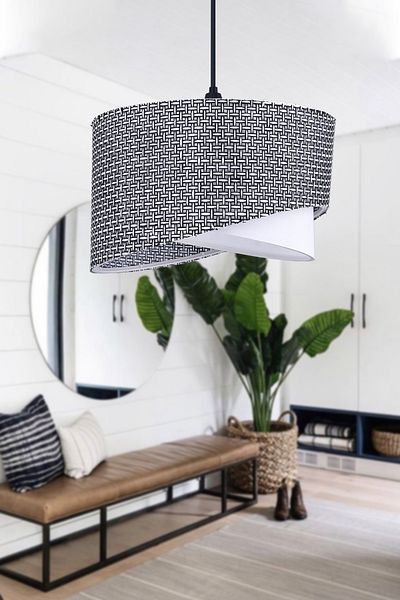Emg DesiGn Ellipse 2 Tier Fabric Cake Chandelier Children's Room Bedroom Living Room Kitchen Hall