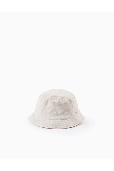 Ziddy Hat with Linen for Baby and Boys, Beige
