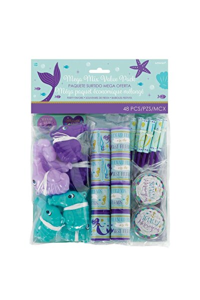 Party Centre مجموعة هدايا Mermaid Wishes Mega Mix Value Pack 48 قطعة