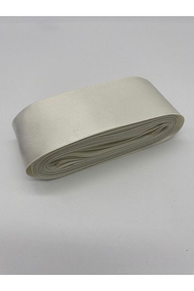 Ak Tuhafiye Placă din satin alb 6 cm 10 metri, lată și pachet-decor nr: 50