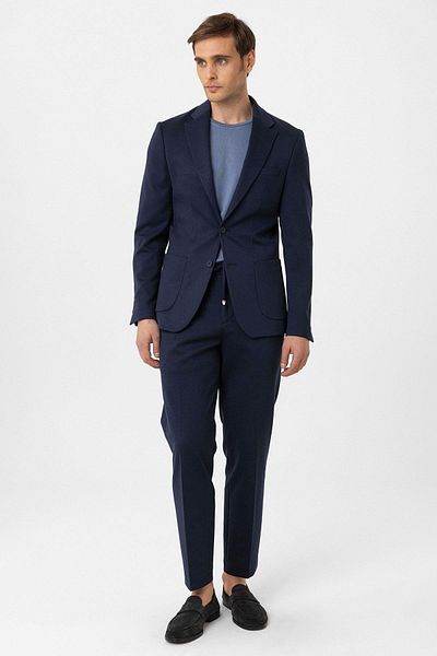 Antioch Navy Blue Slim Fit Comfort Men's Suit
