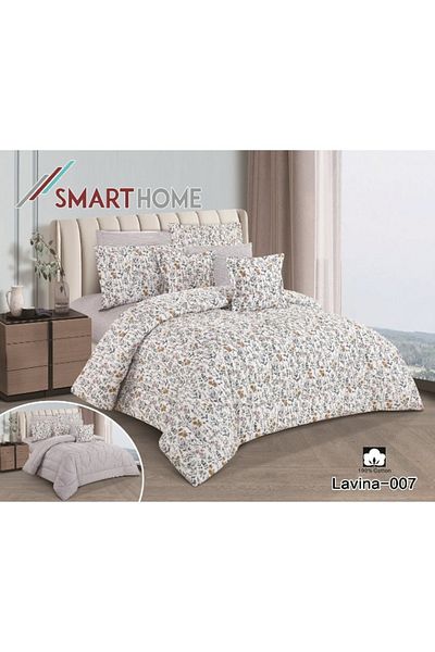 smart home Double-sided comforter set, 5-piece bed sheet, 5-piece comforter, 100% cotton, 180X230cm bed sheet