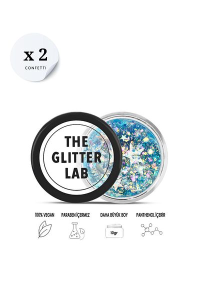 The Glitter Lab 2 Pieces Confetti Glitter – Advantageous Package
