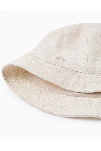 Ziddy Hat with Linen for Baby and Boys, Beige
