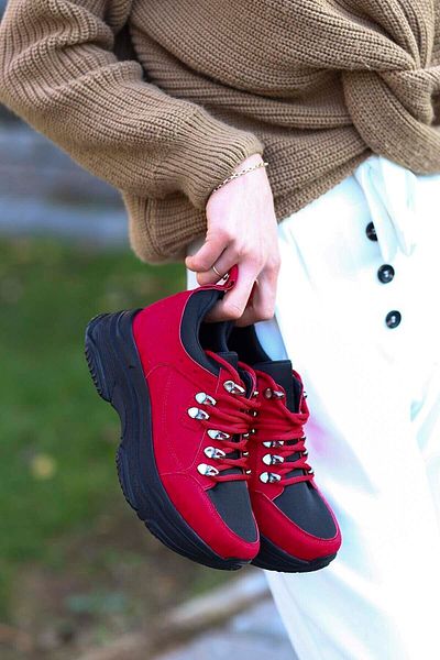 Mamito Ayakkabı Mami-2021 Encapsulated Sports Shoes Red Suede