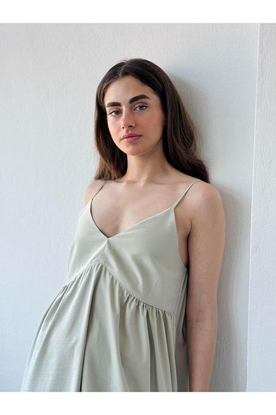 Retrobird Women's Dress for Water Green June Strap Mini Dress Design
