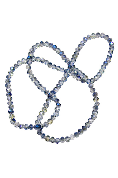 Serhat Aksesuar ve El İşçilik 6 مم خرز زجاجي كريستال نيلي 1 سلسلة - (80-85 قطعة)