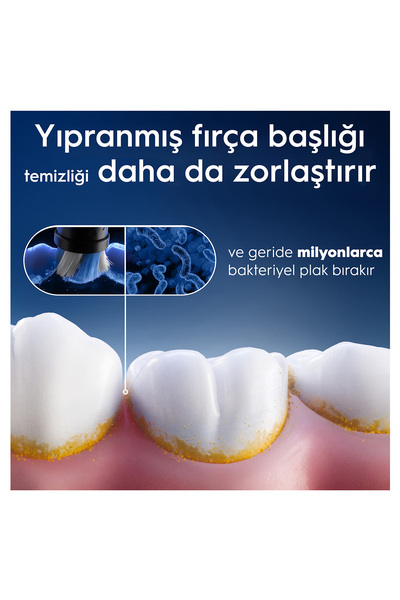 Oral-B iO Serisi Ultimate Clean Siyah Orijinal Yedek Başlıkları Derin Plak Giderme 4'lü