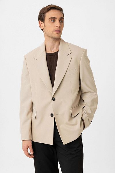 Antioch Beige Relax Fit Men's Blazer Jacket