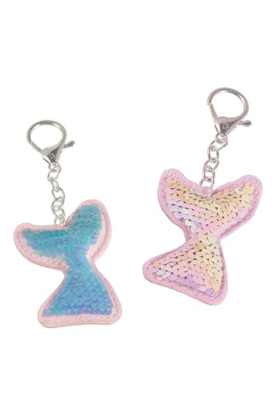 Party Centre Shimmering Mermaid Puffy Flip Sequin Keychain Favors, 4pcs