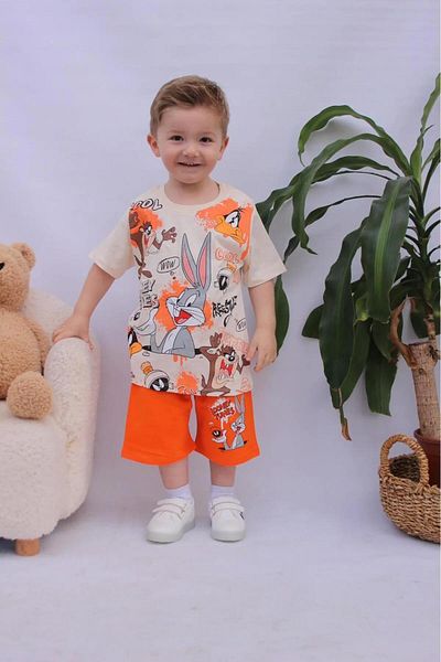 LİLLYPİCCA New Season Daffy Duck Bugs Bunny Tasmanian Printed Bottom Top Boy Set