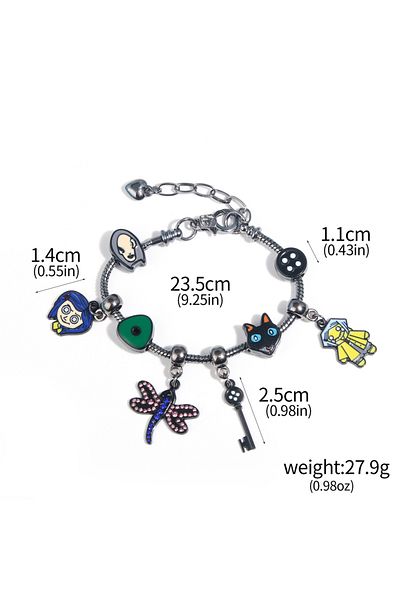 Choice B00161 Anime Coraline & the Secret Door Bracelet Pendant Coraline Enamel Pendant Cosplay Fan Gift Me