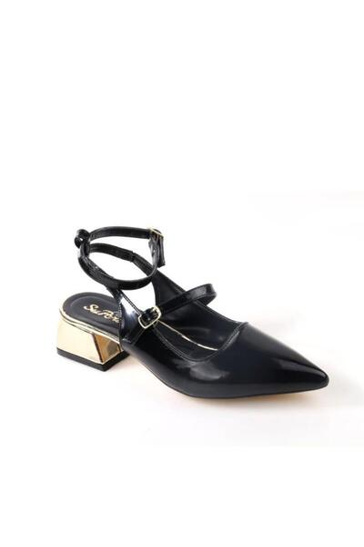 Papuçcity Sprs 02827 - حذاء نسائي بكعب 4 سم مفتوح من الخلف