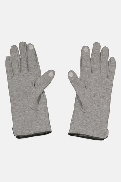 Tchibo Women 1 Pair Plain Sweat Gloves, Grey