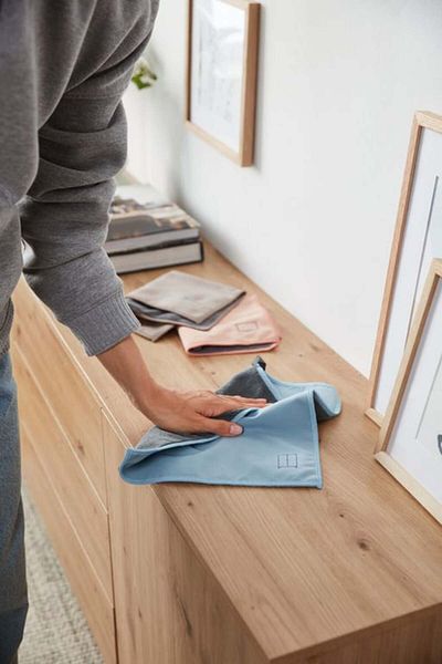 Tchibo 3 Pieces Premium Cleaning Cloth, Blue