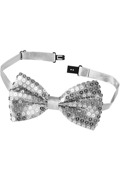 ReilaParty Paiete Paiete Night Sparkle Papion elegant Culoare argintie Rp4957