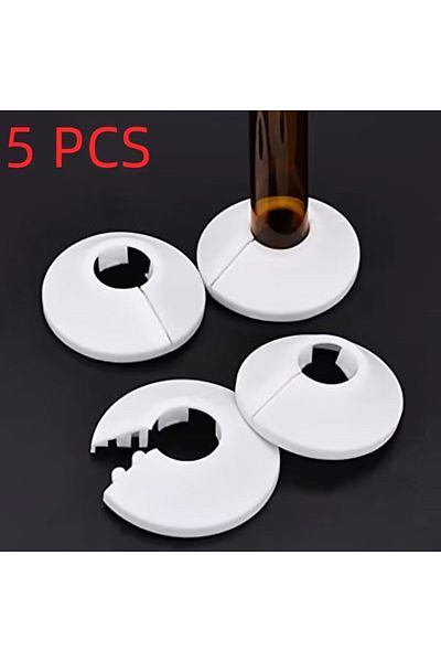 Choice 20mm 5pcs Radiator Pipe Collars Shower Faucet Angle Valve Pipe Decorative Cover Snap-on Plastic Ring