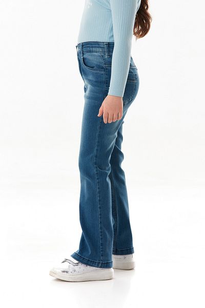 Fulla Moda Pantaloni evazați pentru fetiță cu talie înaltă