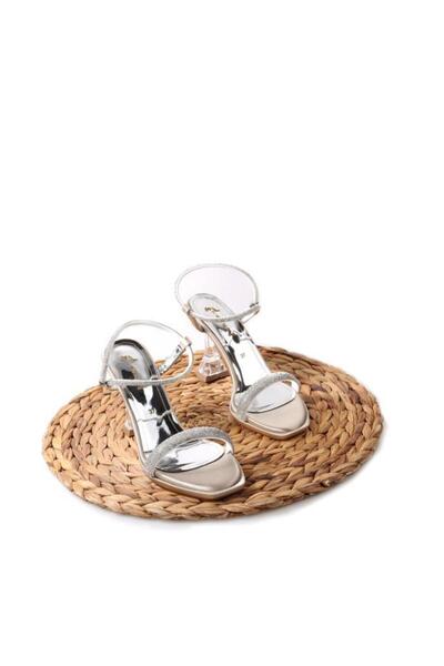 Papuçcity Tamer 02838 - Ženske večernje sandale sa potpeticama visine 8,5 cm