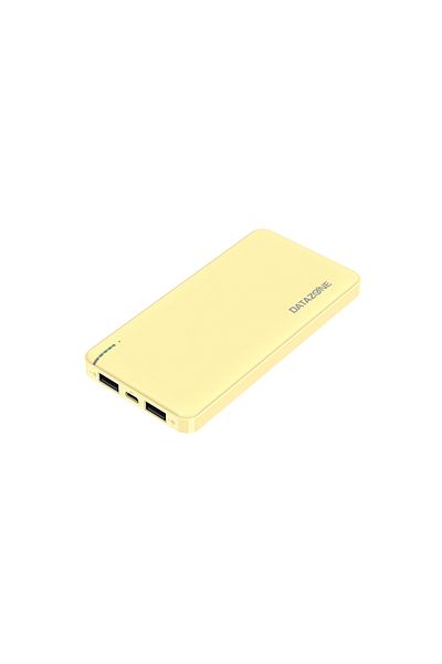 Datazone Power Bank 10000mAh Portable  with Dual USB, Fast Charging, and Advanced Protection,  yellow