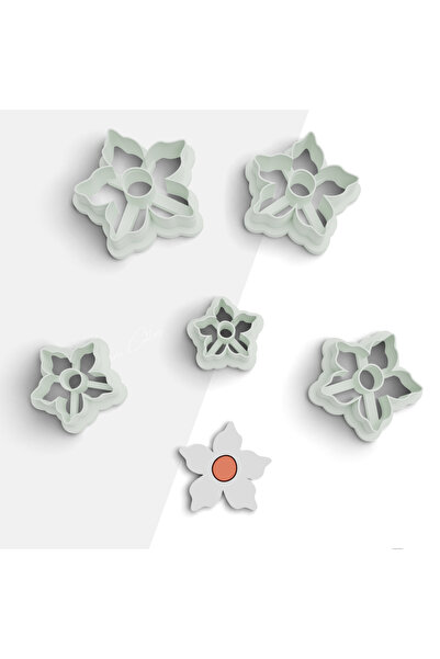 flament aşk Flower Shaped Polymer Clay Cutting Mold, Earring Molds, Jewelry M...