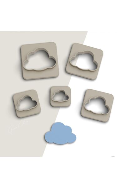 flament aşk 5 Size Cloud Polymer Clay Cut Earring and Necklace Mold - Jewelry...