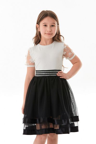 Fulla Moda Girl's T-Shirt with Lace Sleeves