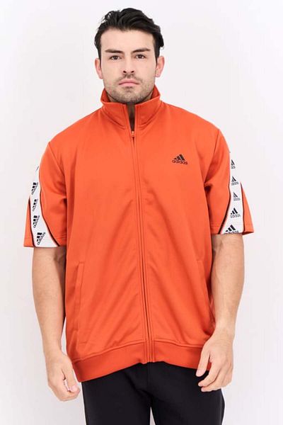 adidas Men Sportswear Short Sleeve Outdoor Sweatshirt, Rust