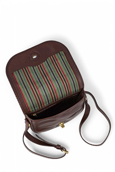 GÖN Hand Made Kahve Kadın Çapraz Askılı Çanta Tol