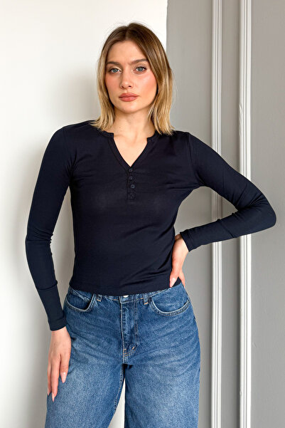 ModaPlaza Жіночий боді з довгими рукавами та ґудзиками 21926