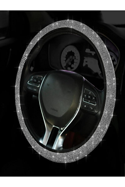 dizaynpark Kadın Sürücülere Özel Pırlanta Model Geçmeli Direksiyon Kılıfı