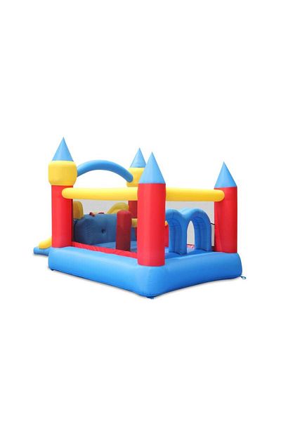 Happy Hop قلعة نطاطة مع زحليقة مزدوجة (460 × 250 × 250 سم) - نشاط داخلي وخارجي
